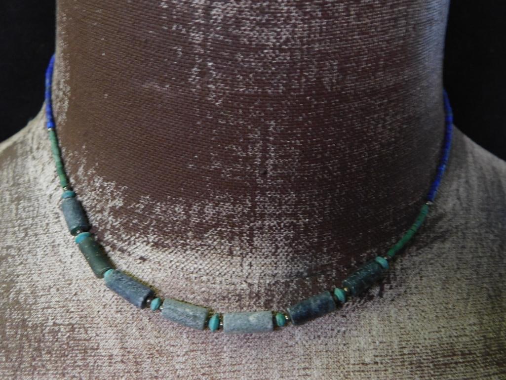 MIXED STONE NECKLACE ROCK STONE LAPIDARY SPECIMEN: MIXED STONE NECKLACE ROCK STONE LAPIDARY SPECIMEN — Part of our Discover Vintage Vault, Crystals and Gems auction at HATMAN'S Auctions! Please see photos for measurements and condition. YES, we