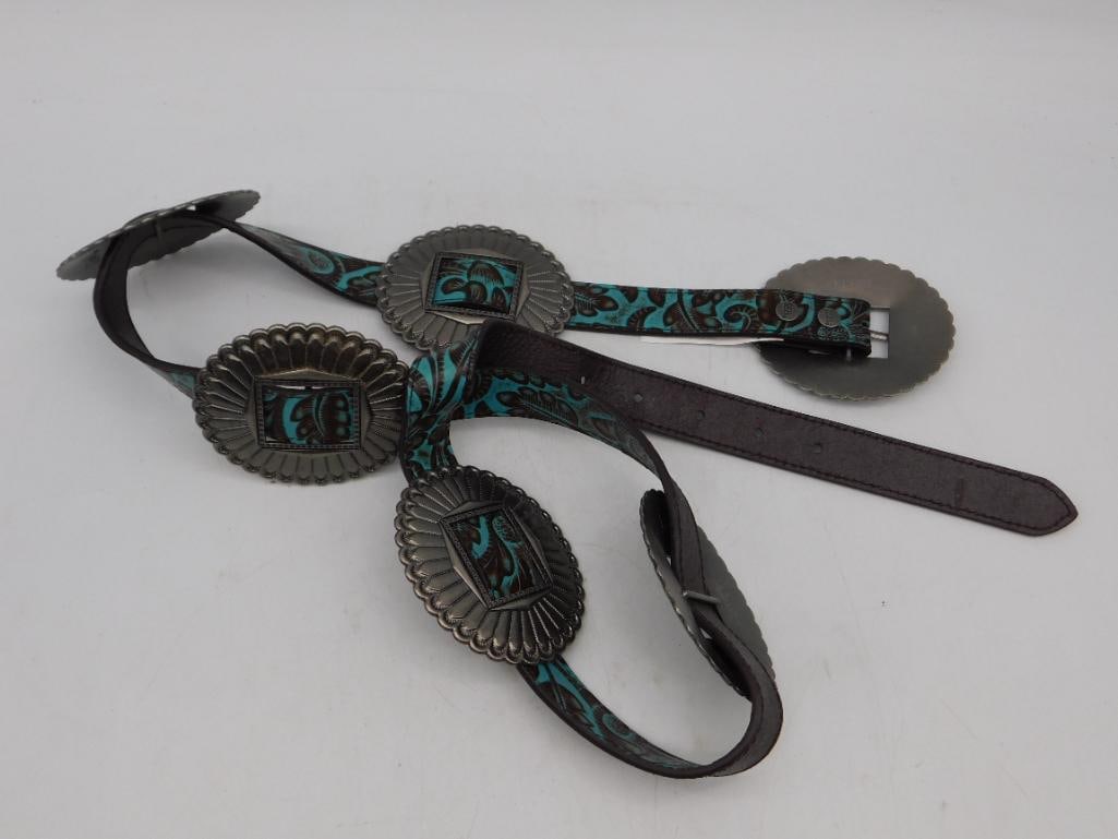 L&B CONCHO BELT SIZE LARGE: L&B CONCHO BELT SIZE LARGE