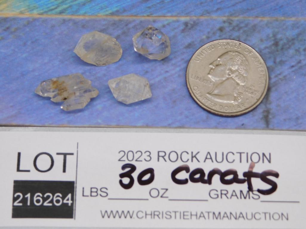 HERKIMER DIAMONDS ROCK STONE LAPIDARY SPECIMEN - 2