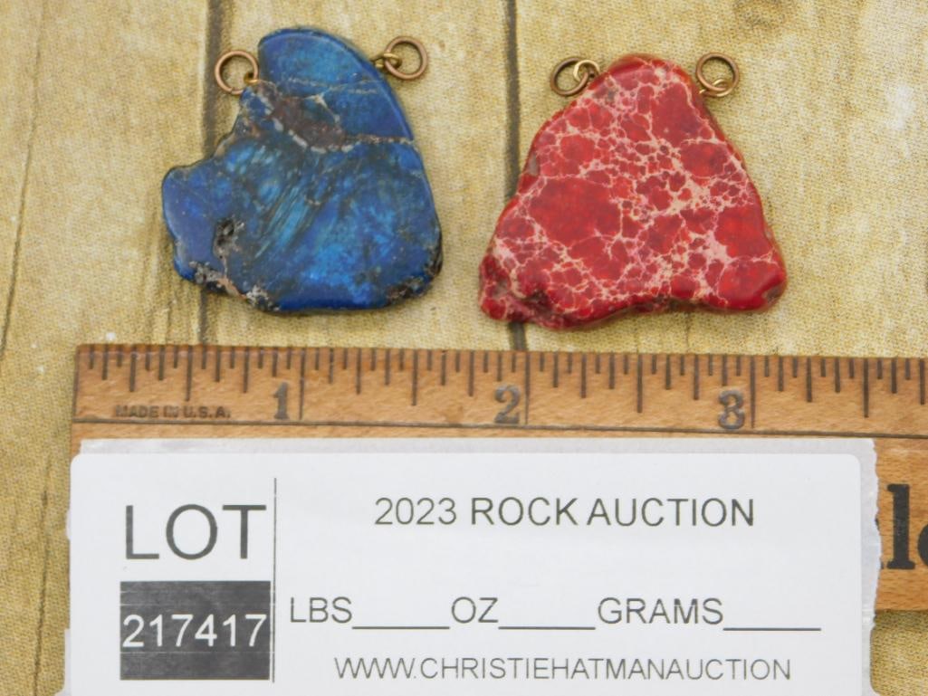 IMPRESSION JASPER PENDANTS ROCK STONE LAPIDARY SPECIMEN - 2