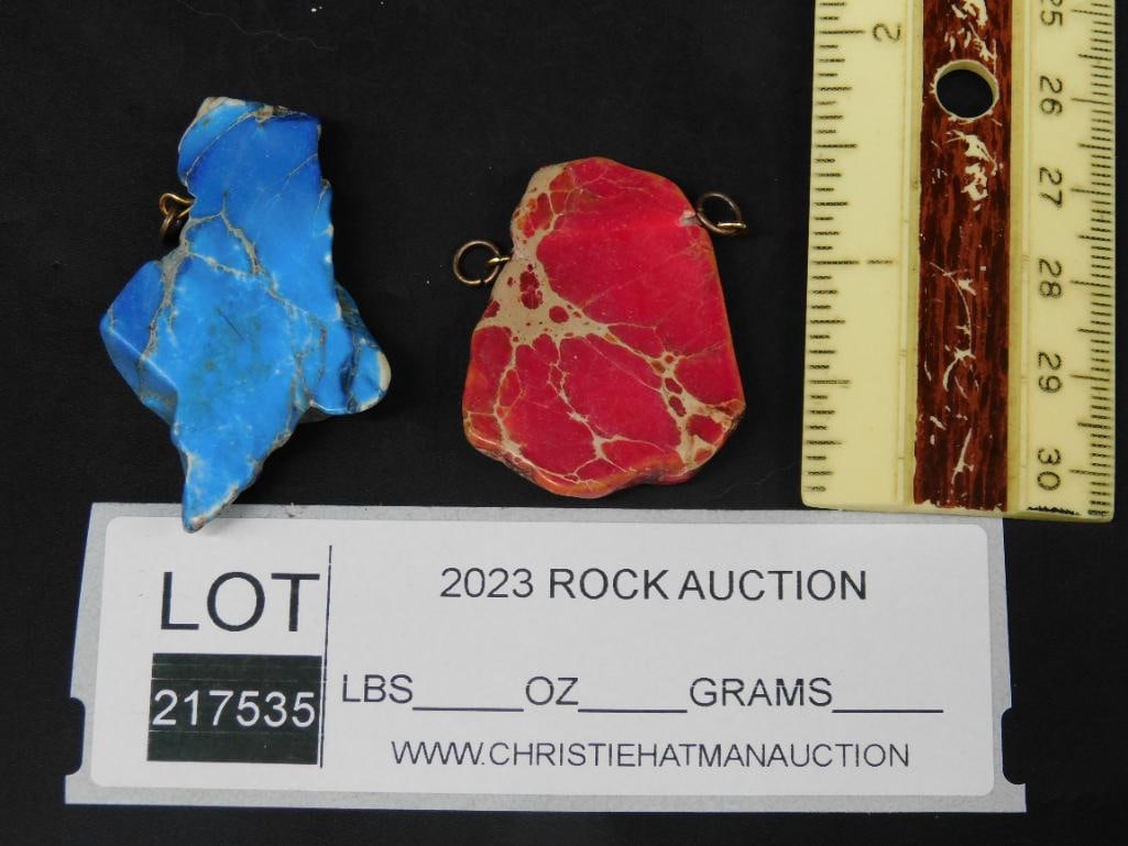 IMPRESSION JASPER PENDANTS ROCK STONE LAPIDARY SPECIMEN - 2