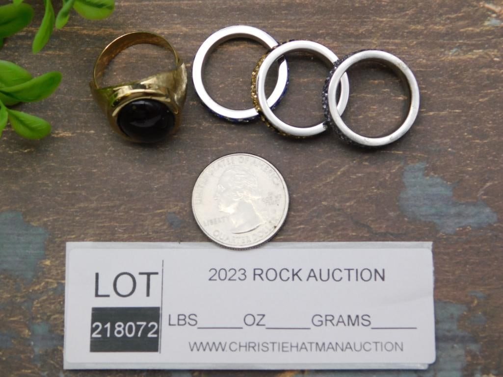 STONE RINGS ROCK STONE LAPIDARY SPECIMEN - 2