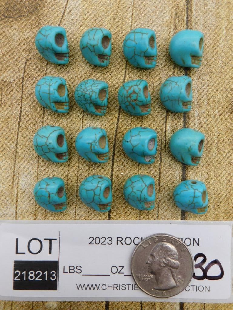 STONE SKULLS ROCK STONE LAPIDARY SPECIMEN - 2