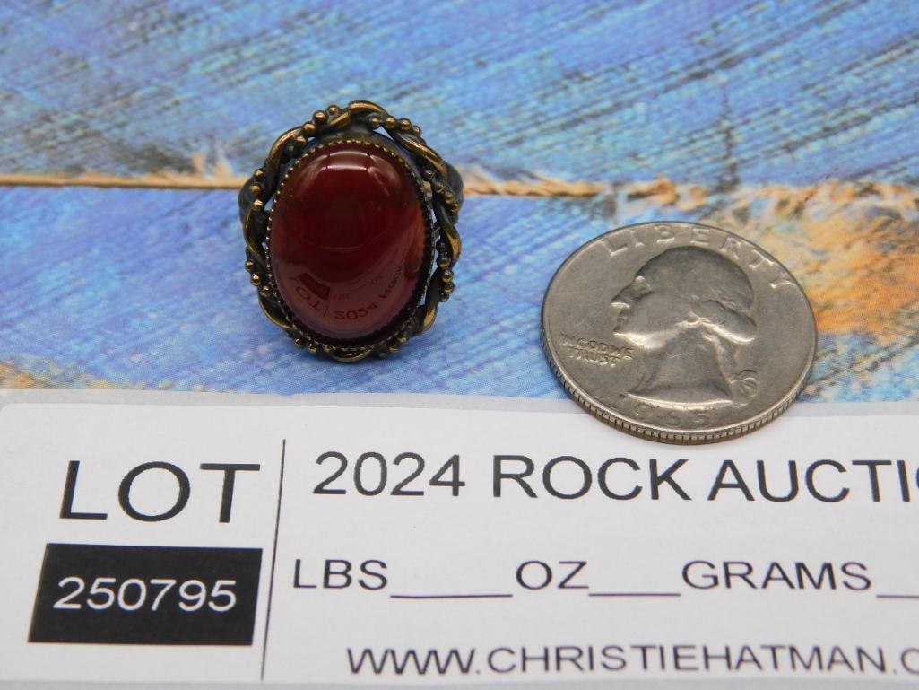 STONE RING ROCK STONE LAPIDARY SPECIMEN - 2