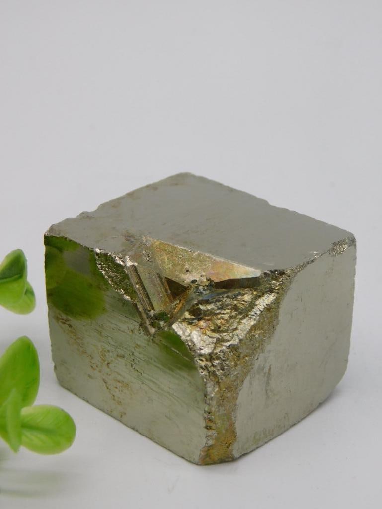 NATURAL FORMATION SPANISH PYRITE CUBE ROCK STONE LAPIDARY SPECIMEN (1 of 2)