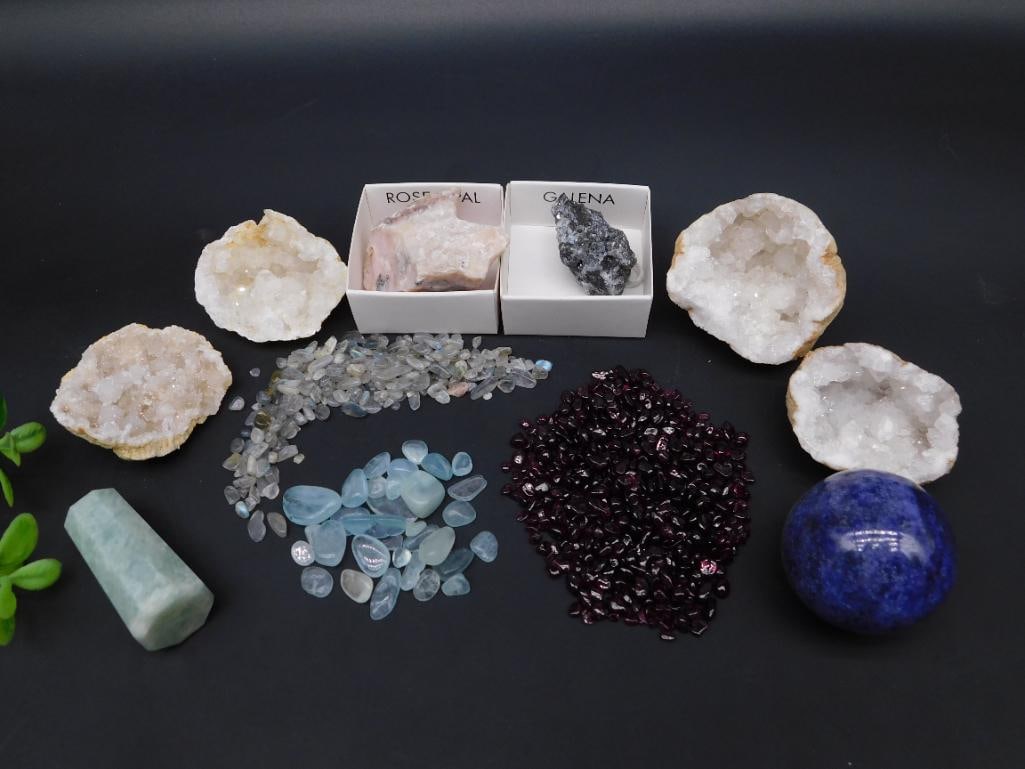 MIXED LOT ROCK STONE LAPIDARY SPECIMEN: MIXED LOT ROCK STONE LAPIDARY SPECIMEN