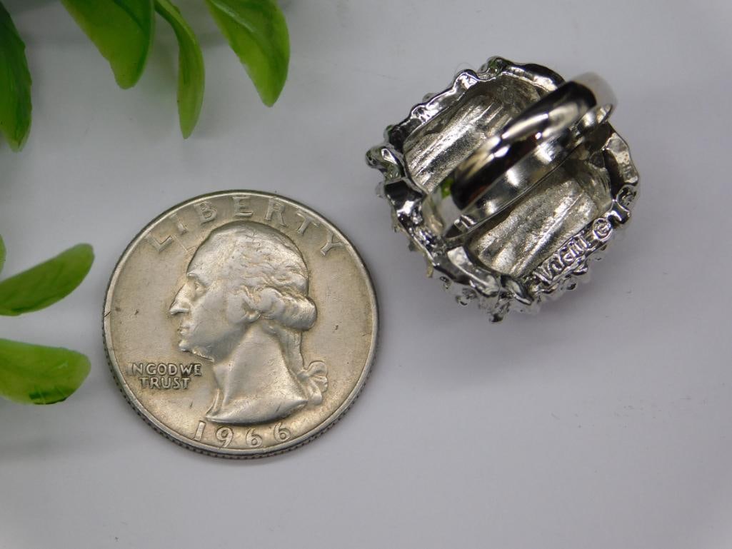 PEACH MOONSTONE RING ROCK STONE LAPIDARY SPECIMEN - 2