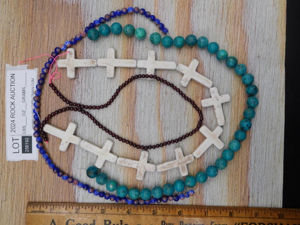 STONE BEADS ROCK STONE LAPIDARY SPECIMEN - 2