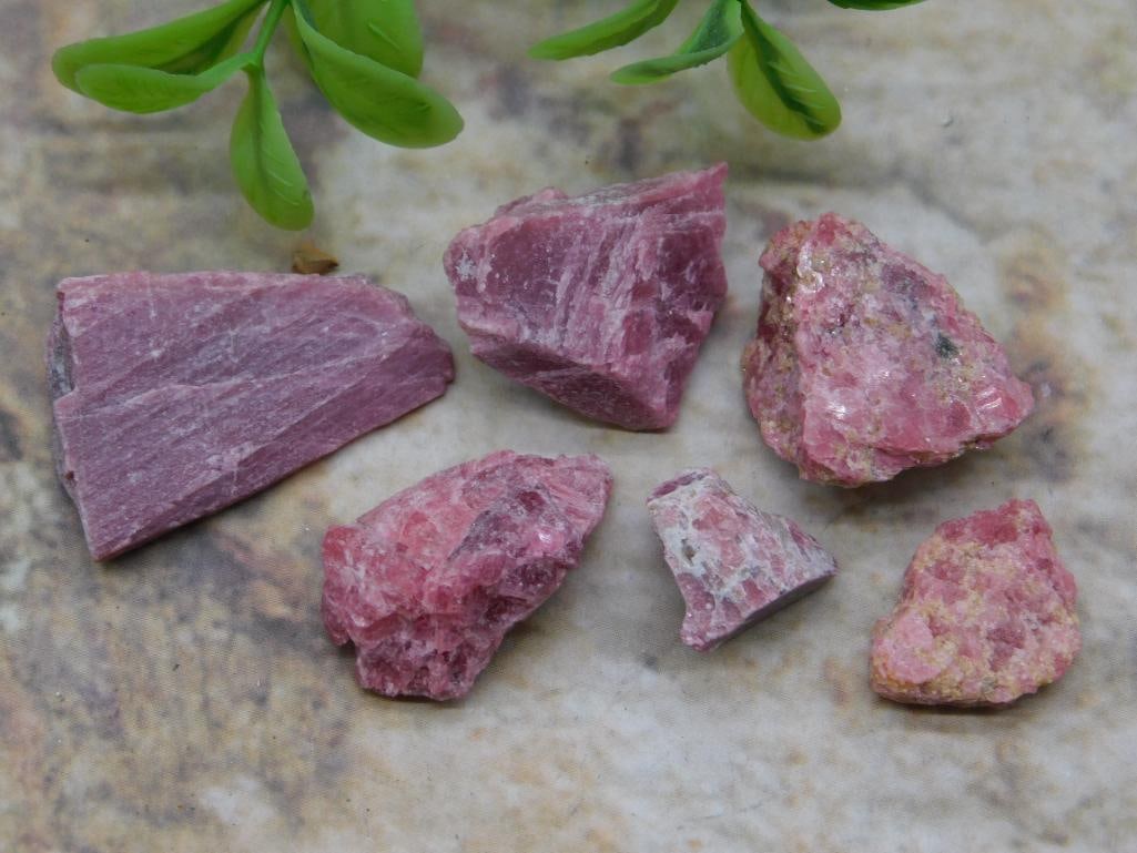 GEM RHODONITE ROCK STONE LAPIDARY SPECIMEN (1 of 2)