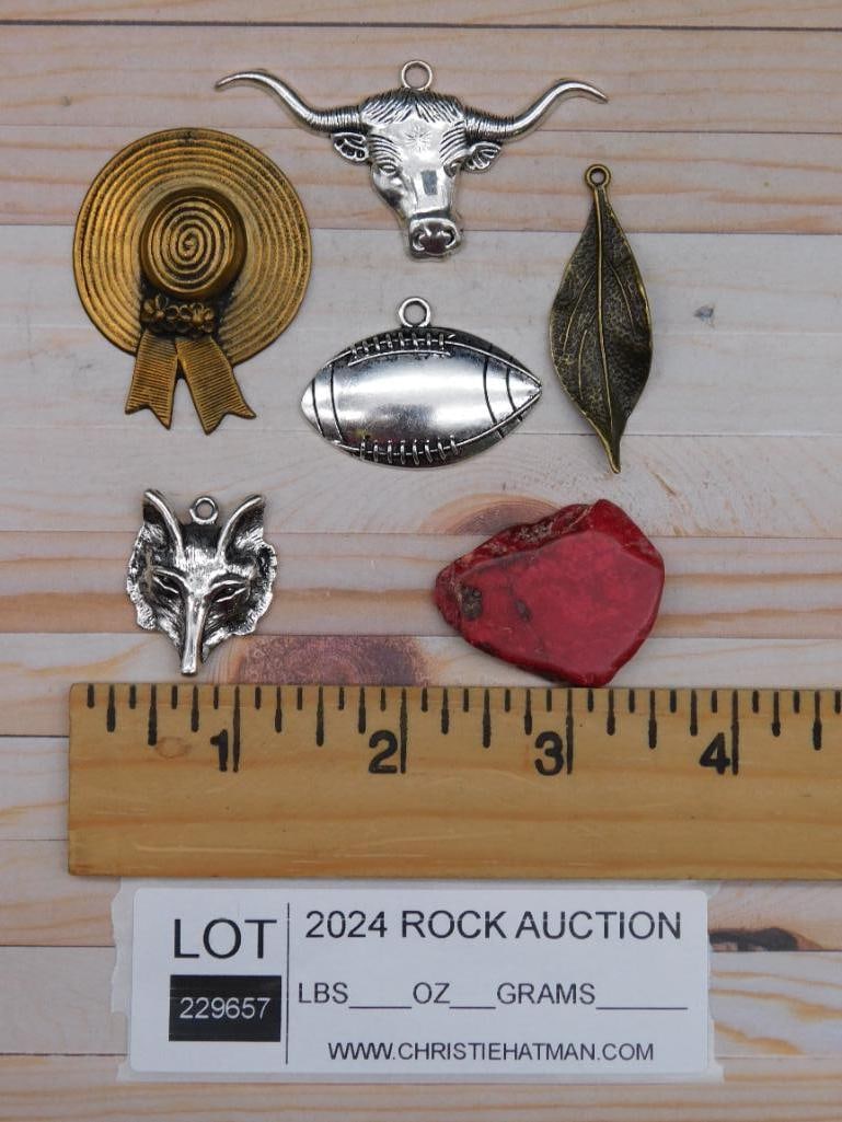 MIXED PENDANTS ROCK STONE LAPIDARY SPECIMEN - 2