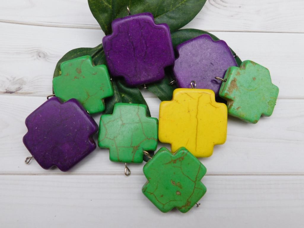 STONE CROSS PENDANTS ROCK STONE LAPIDARY SPECIMEN: STONE CROSS PENDANTS ROCK STONE LAPIDARY SPECIMEN - Part of our Discover Twilight Bazaar, Crystals and Gems auction at HATMAN'S Auctions! Please see photos for measurements and condition. YES, we