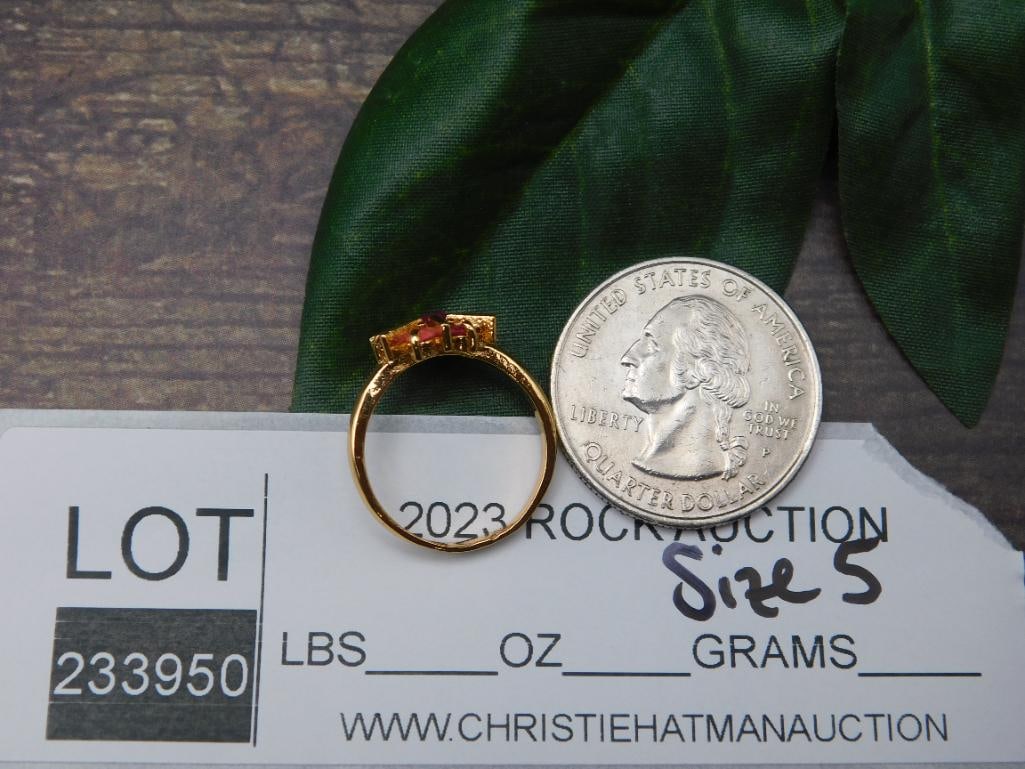 GENUINE STONE RING SIZE 5 - 2