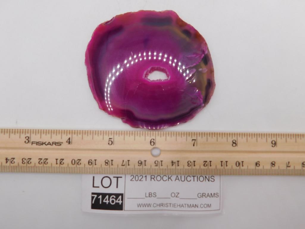 AGATE SLICE ROCK STONE LAPIDARY SPECIMEN - 3
