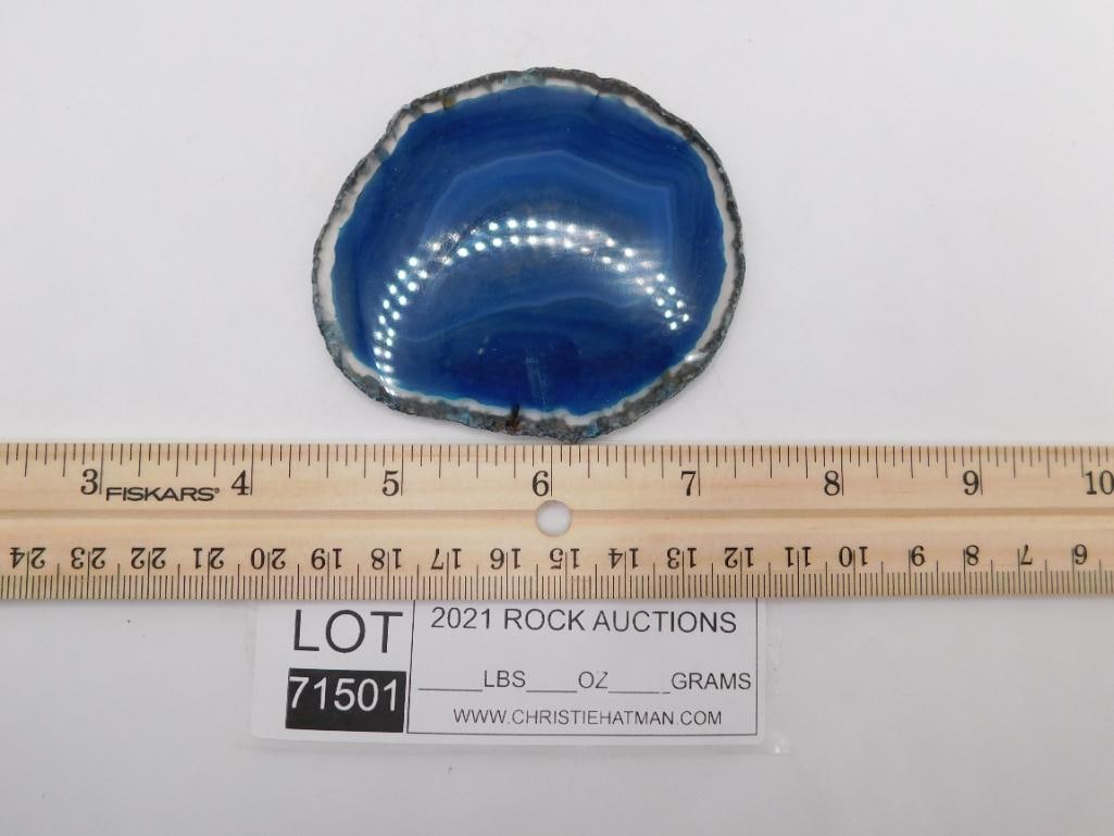 AGATE SLICE ROCK STONE LAPIDARY SPECIMEN - 3