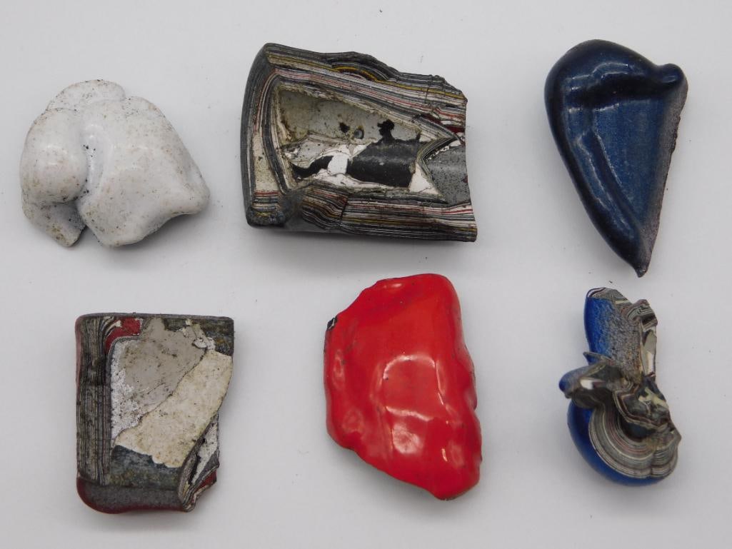 FORDITE MOTOR CITY AGATE ROCK STONE LAPIDARY SPECIMEN: FORDITE MOTOR CITY AGATE ROCK STONE LAPIDARY SPECIMEN — Part of our Discover Curiosity Shop, Crystals and Gems auction at HATMAN'S Auctions! Please see photos for measurements and condition. YES,