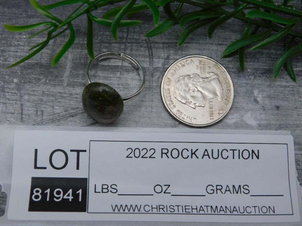 UNAKITE RING ROCK STONE LAPIDARY SPECIMEN - 2