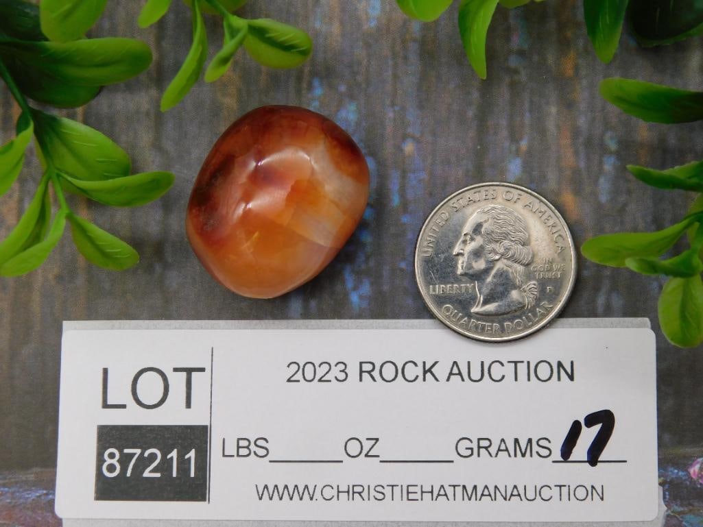 CARNELIAN ROCK STONE LAPIDARY SPECIMEN - 2