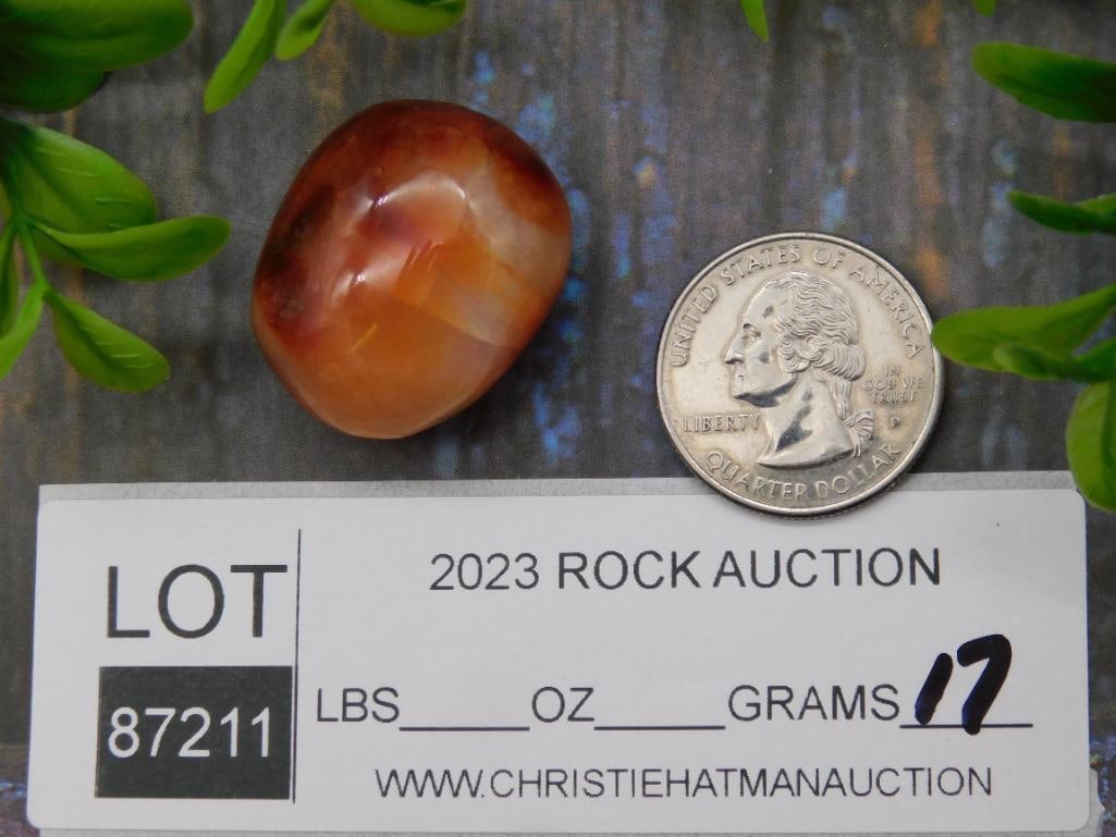 CARNELIAN ROCK STONE LAPIDARY SPECIMEN - 3