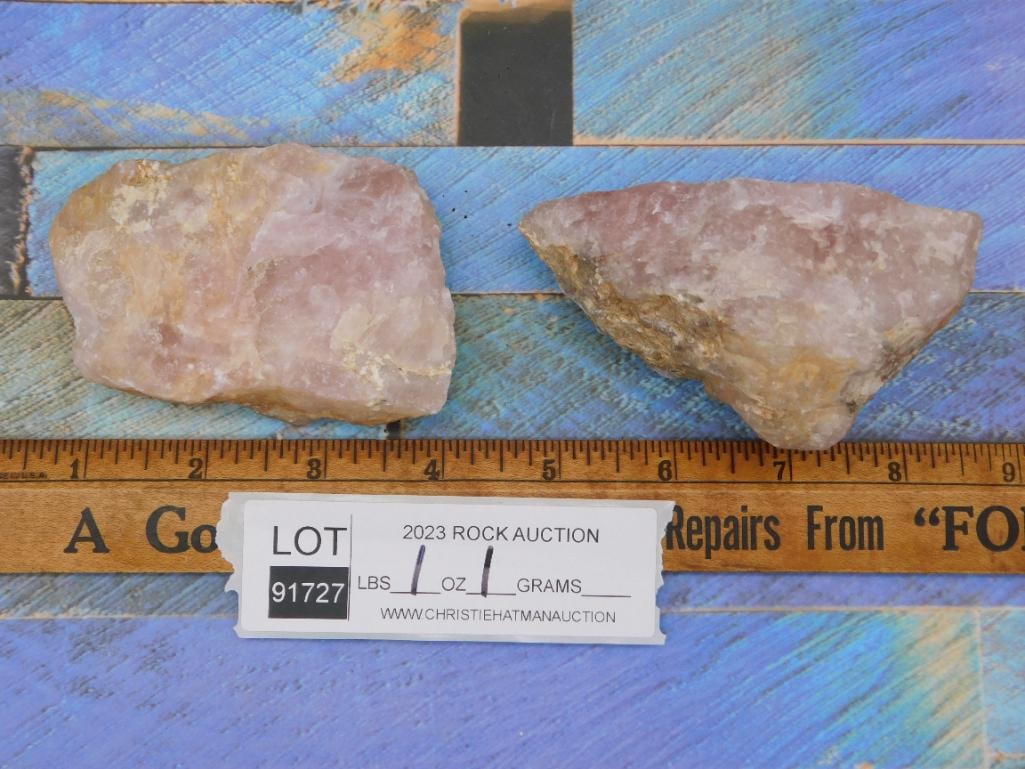 ROSE QUARTZ ROCK STONE LAPIDARY SPECIMEN - 2