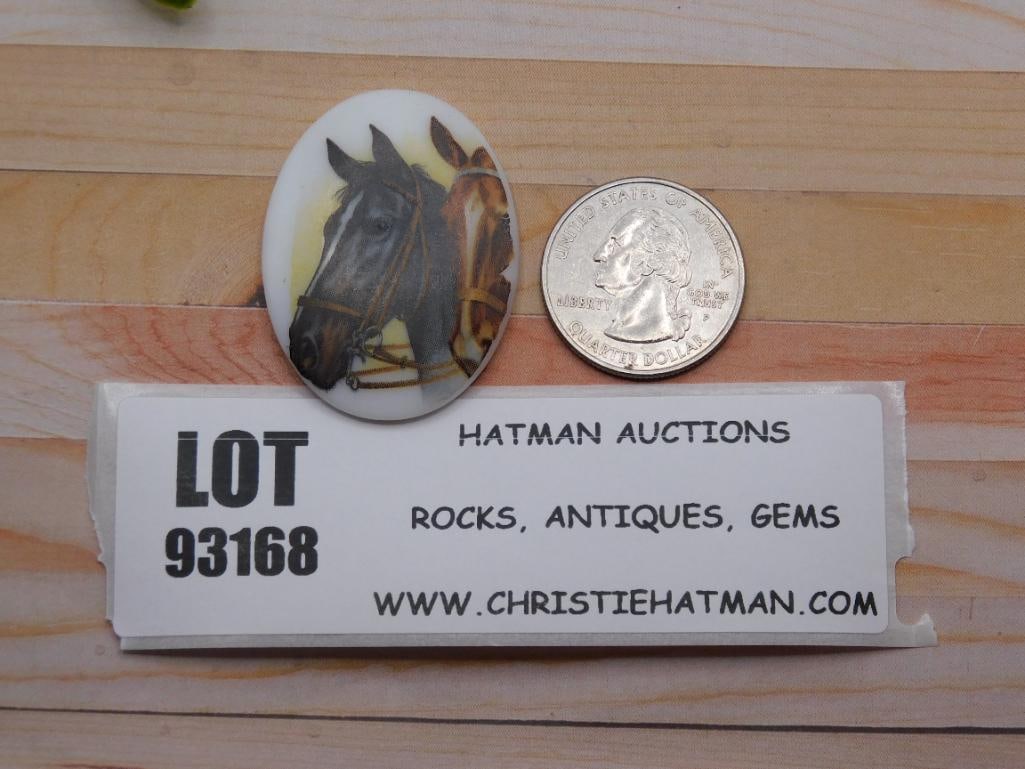 HORSE CABOCHON ROCK STONE LAPIDARY SPECIMEN: HORSE CABOCHON ROCK STONE LAPIDARY SPECIMEN