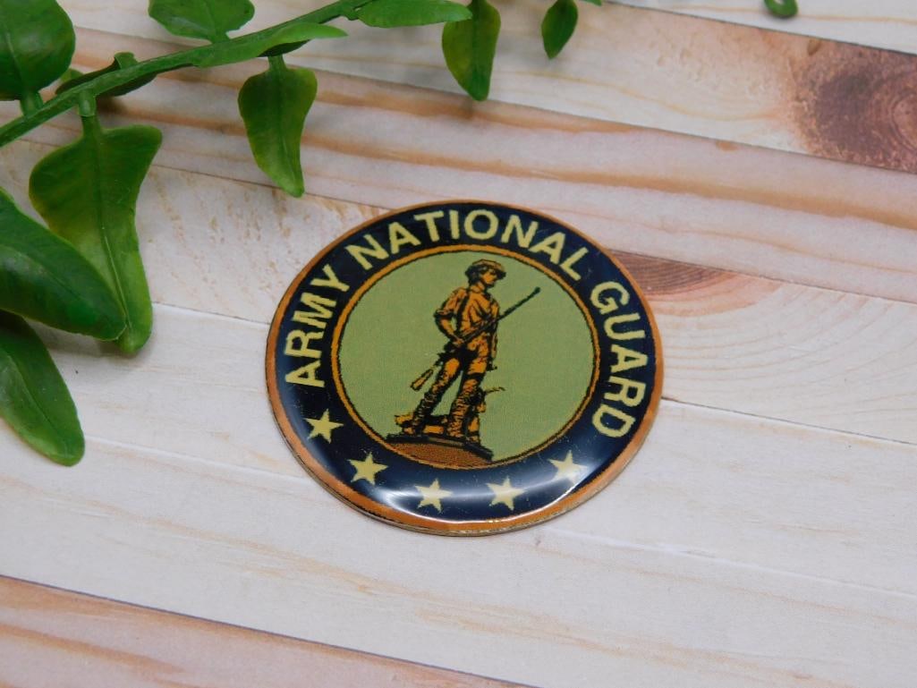 ARMY NATIONAL GUARD CABOCHON ROCK STONE LAPIDARY SPECIMEN (1 of 2)