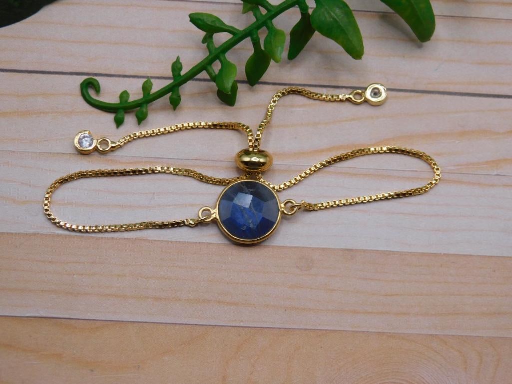 GENUINE STONE ADJUSTABLE BRACELET ROCK STONE LAPIDARY SPECIMEN (1 of 2)