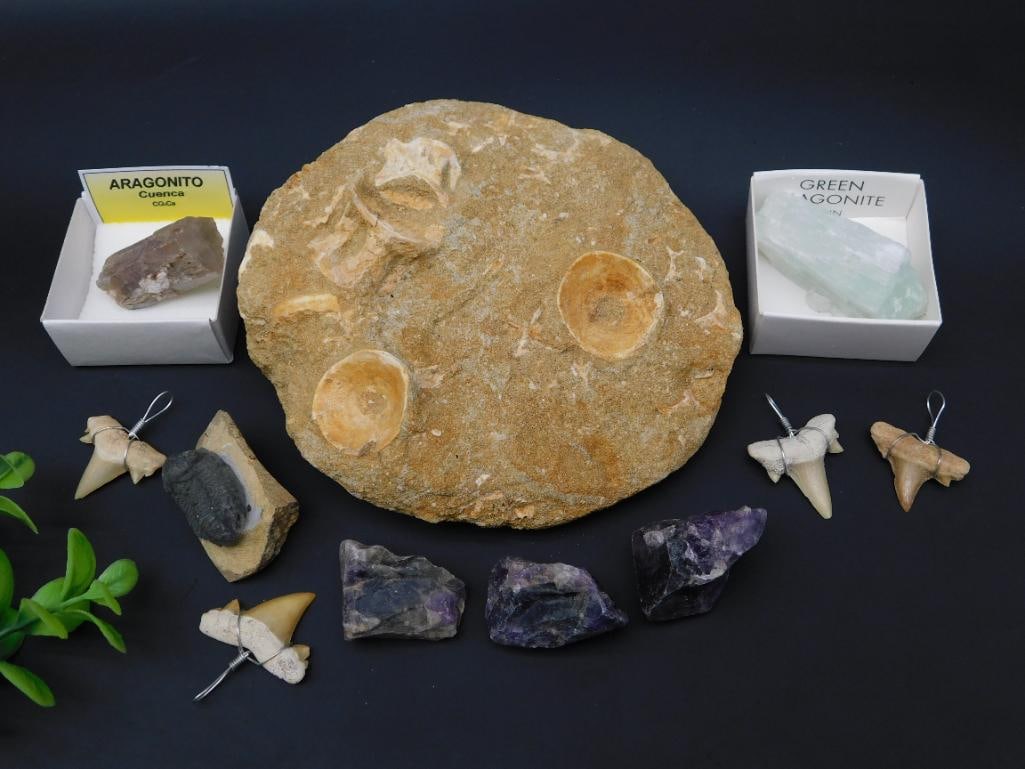 MIXED LOT ROCK STONE LAPIDARY SPECIMEN: MIXED LOT ROCK STONE LAPIDARY SPECIMEN — Part of our Discover Mystic Finds, Crystals and Gems auction at HATMAN'S Auctions! Please see photos for measurements and condition. YES, we have in-house sh