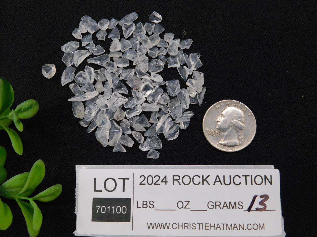 QUARTZ CHIPS ROCK STONE LAPIDARY SPECIMEN - 3