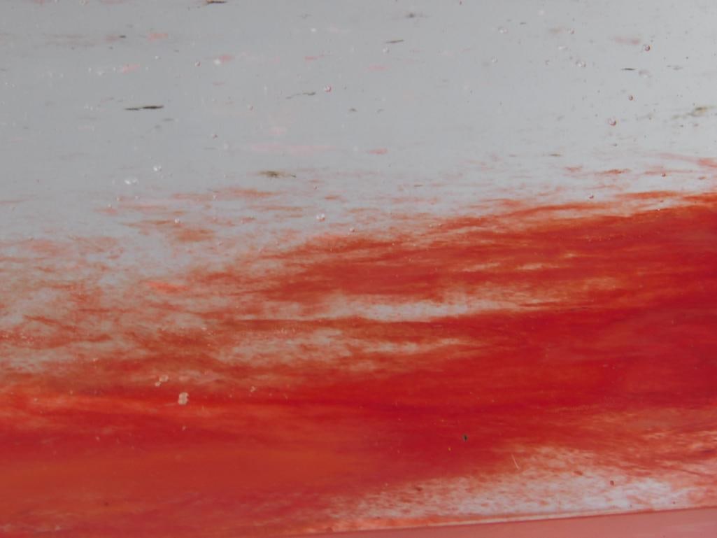 Clear Obelisk with Red and Black Inclusions - 2
