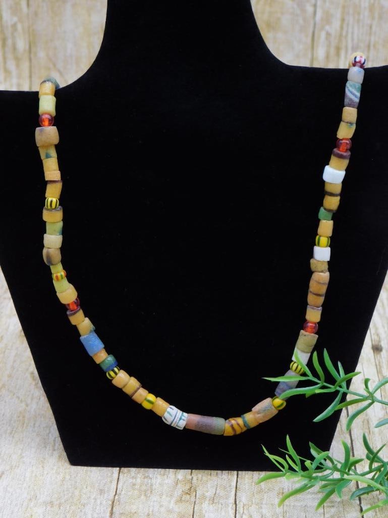 AFRICAN TRADE BEAD NECKLACE ROCK STONE LAPIDARY SPECIMEN: WELCOME TO HATMAN AUCTIONS! SPECIAL NOTICE: Please see photos for measurements and descriptions. ***Yes, we have in house shipping with MANY REPEAT CUSTOMERS because of our streamlined service.