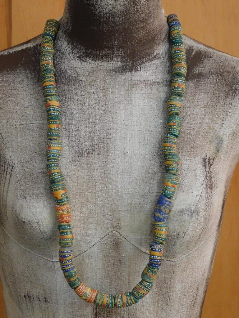 AFRICAN TRADE BEADS ROCK STONE LAPIDARY SPECIMEN: WELCOME TO HATMAN AUCTIONS! SPECIAL NOTICE: Please see photos for measurements and descriptions. ***Yes, we have in house shipping with MANY REPEAT CUSTOMERS because of our streamlined service.