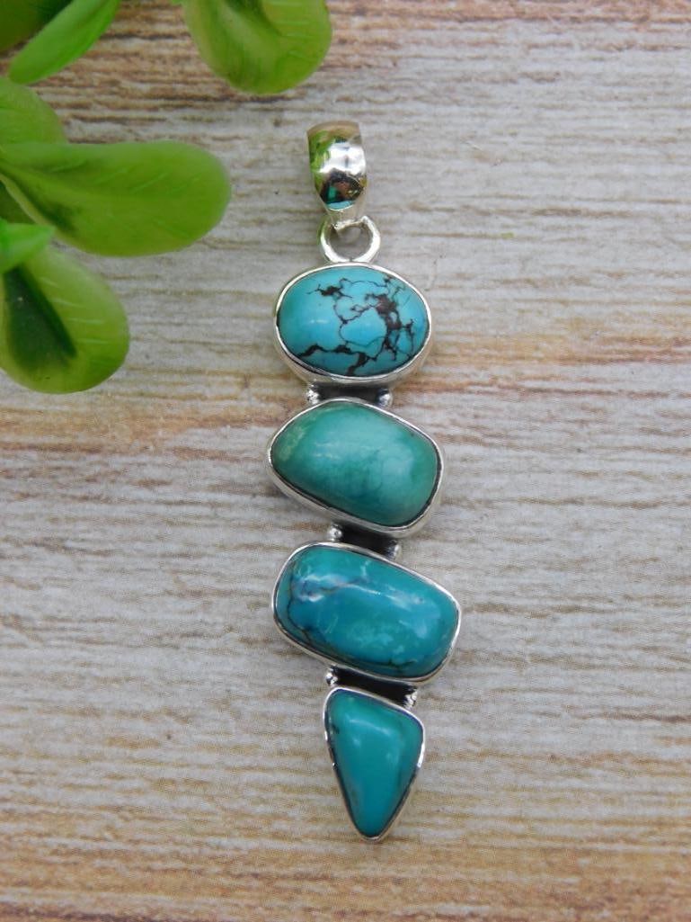 STERLING SILVER PENDANT ROCK STONE LAPIDARY SPECIMEN (1 of 2)