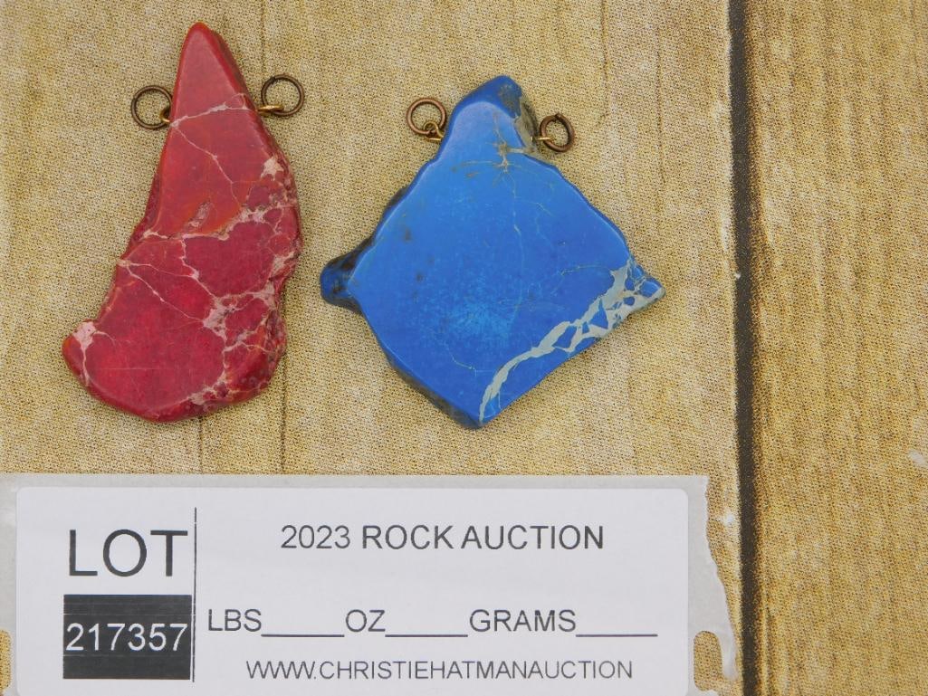 IMPRESSION JASPER PENDANTS ROCK STONE LAPIDARY SPECIMEN - 2