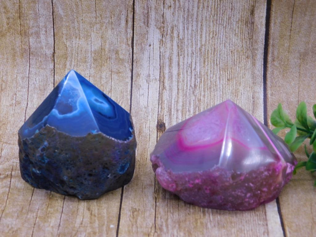 AGATE POINTS ROCK STONE LAPIDARY SPECIMEN (1 of 2)