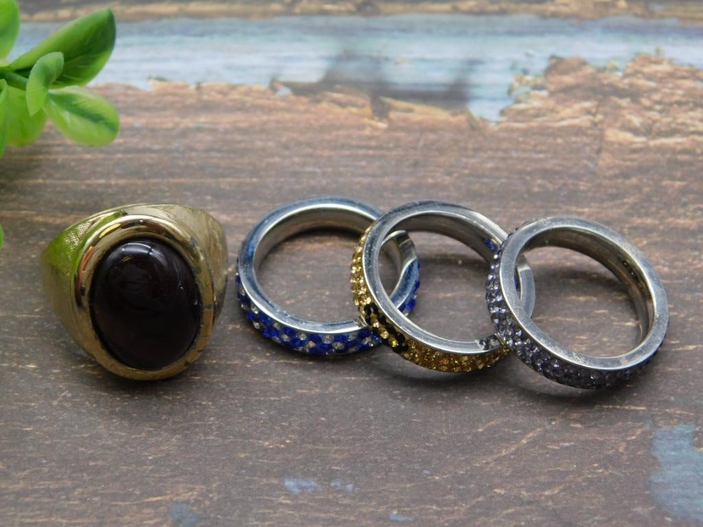 STONE RINGS ROCK STONE LAPIDARY SPECIMEN: STONE RINGS ROCK STONE LAPIDARY SPECIMEN