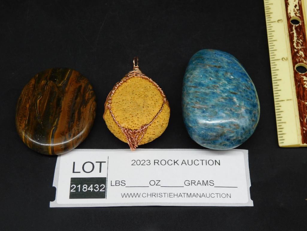 MIXED LOT ROCK STONE LAPIDARY SPECIMEN: MIXED LOT ROCK STONE LAPIDARY SPECIMEN
