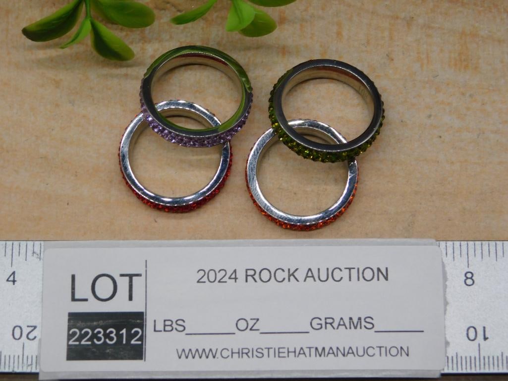 STONE RINGS ROCK STONE LAPIDARY SPECIMEN - 2