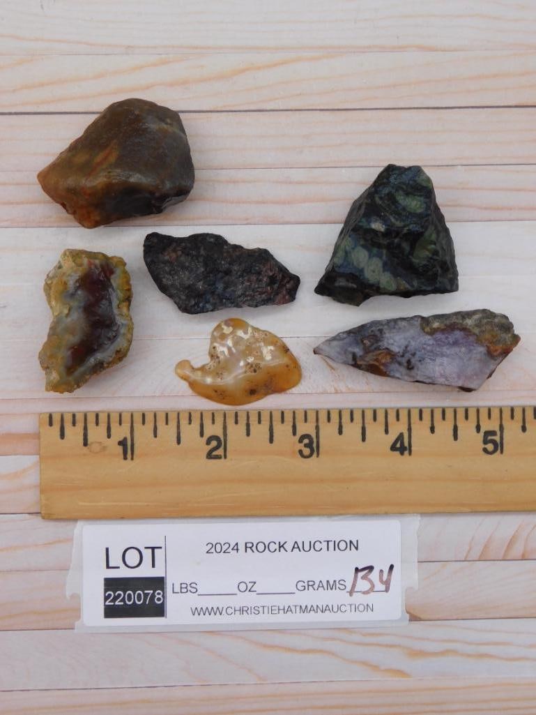 MIXED ROUGH LOT ROCK STONE LAPIDARY SPECIMEN: MIXED ROUGH LOT ROCK STONE LAPIDARY SPECIMEN