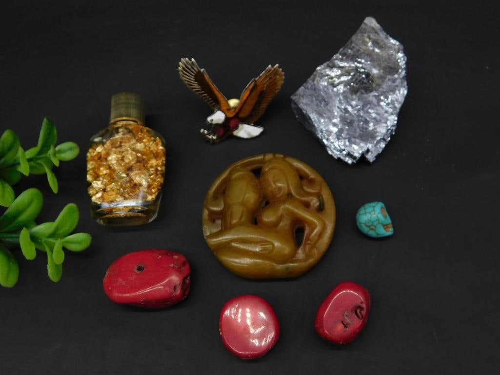 MIXED LOT ROCK STONE LAPIDARY SPECIMEN: MIXED LOT ROCK STONE LAPIDARY SPECIMEN