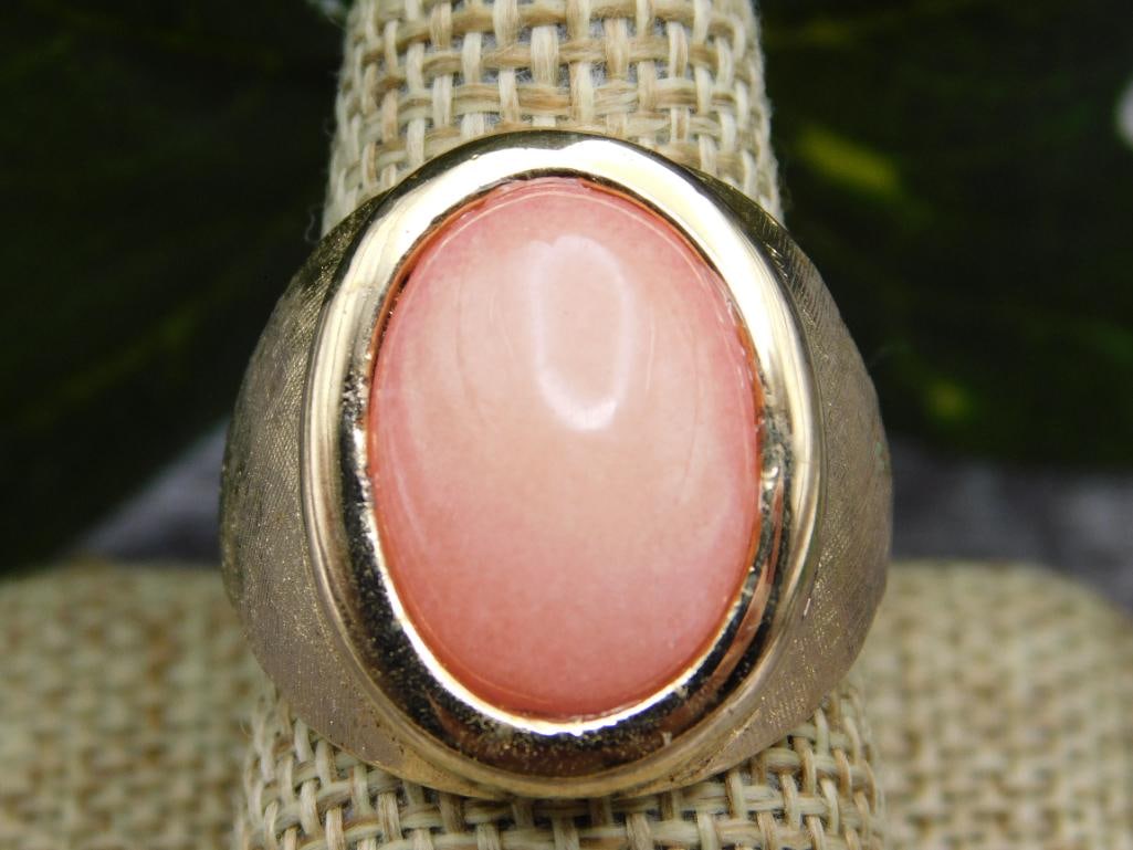 RHODOCHROSITE RING ROCK STONE LAPIDARY SPECIMEN: RHODOCHROSITE RING ROCK STONE LAPIDARY SPECIMEN