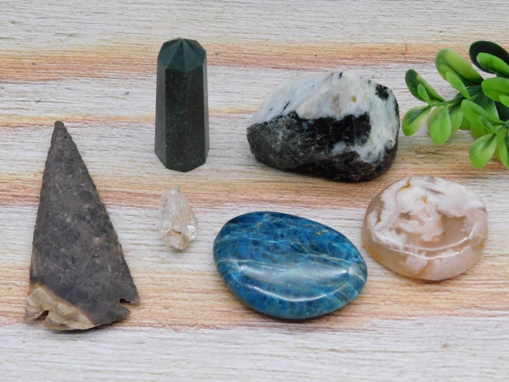 MIXED LOT ROCK STONE LAPIDARY SPECIMEN: MIXED LOT ROCK STONE LAPIDARY SPECIMEN