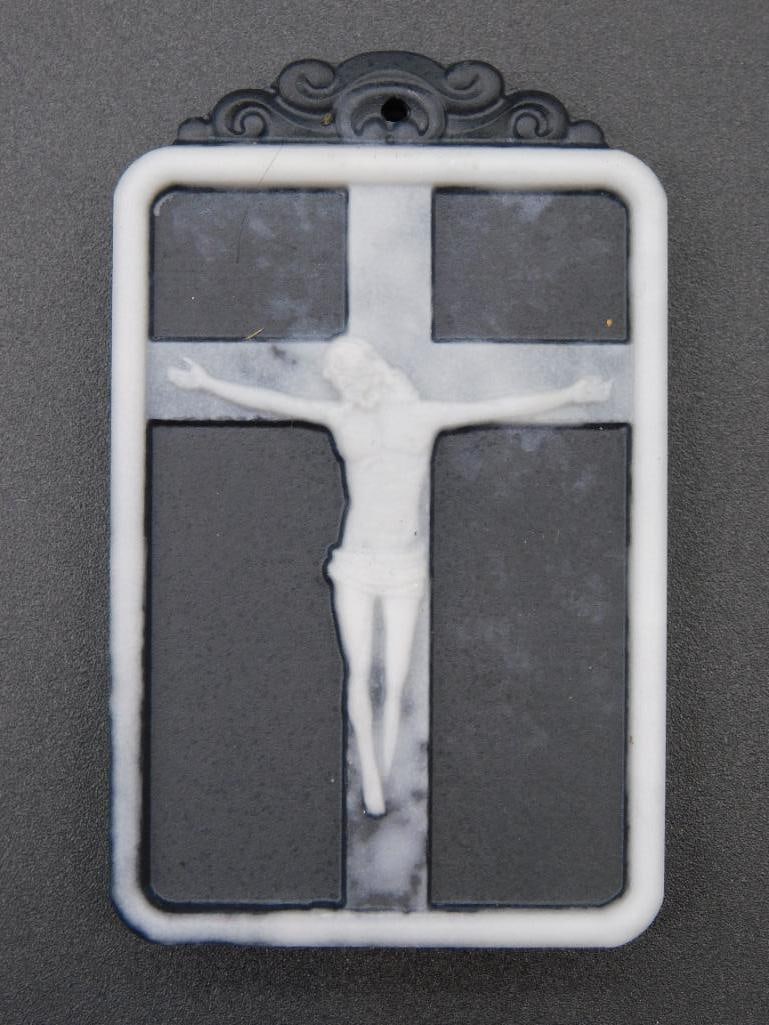TAI CHI JASPER JESUS PENDANT ROCK STONE LAPIDARY SPECIMEN (1 of 2)