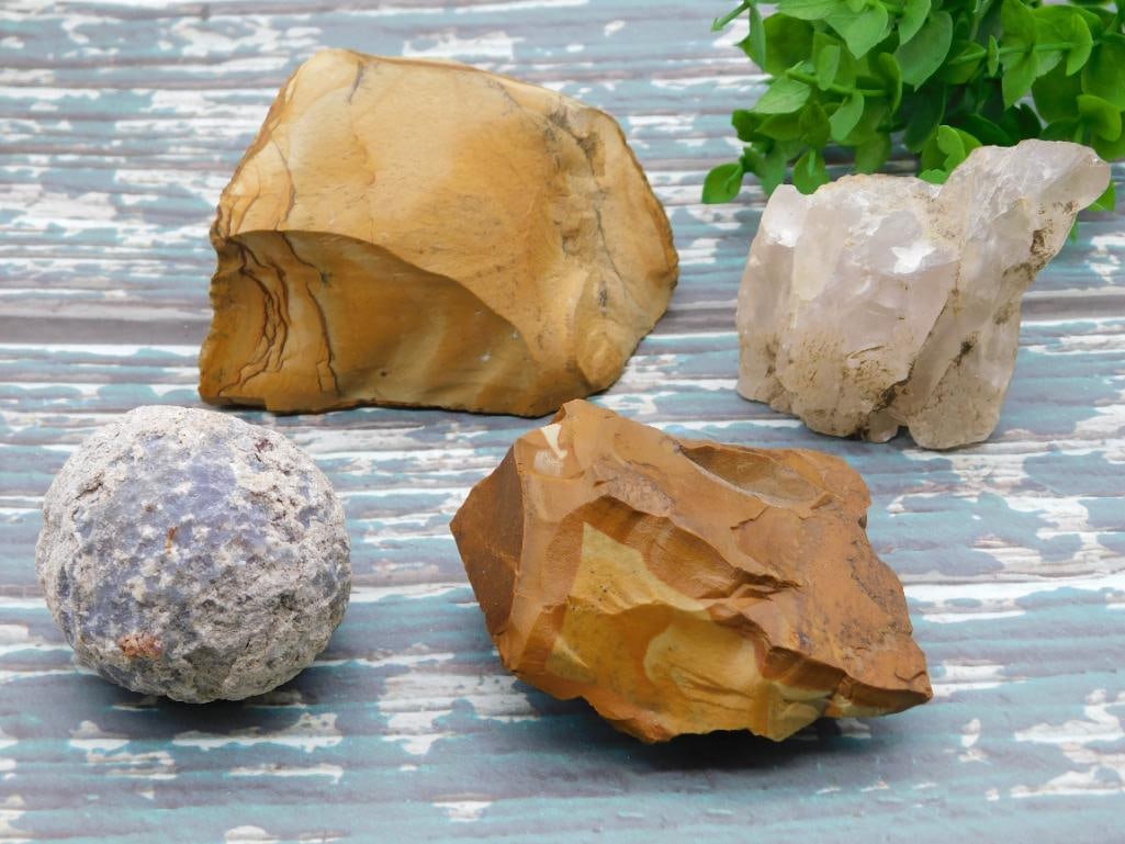 MIXED LOT ROCK STONE LAPIDARY SPECIMEN: MIXED LOT ROCK STONE LAPIDARY SPECIMEN