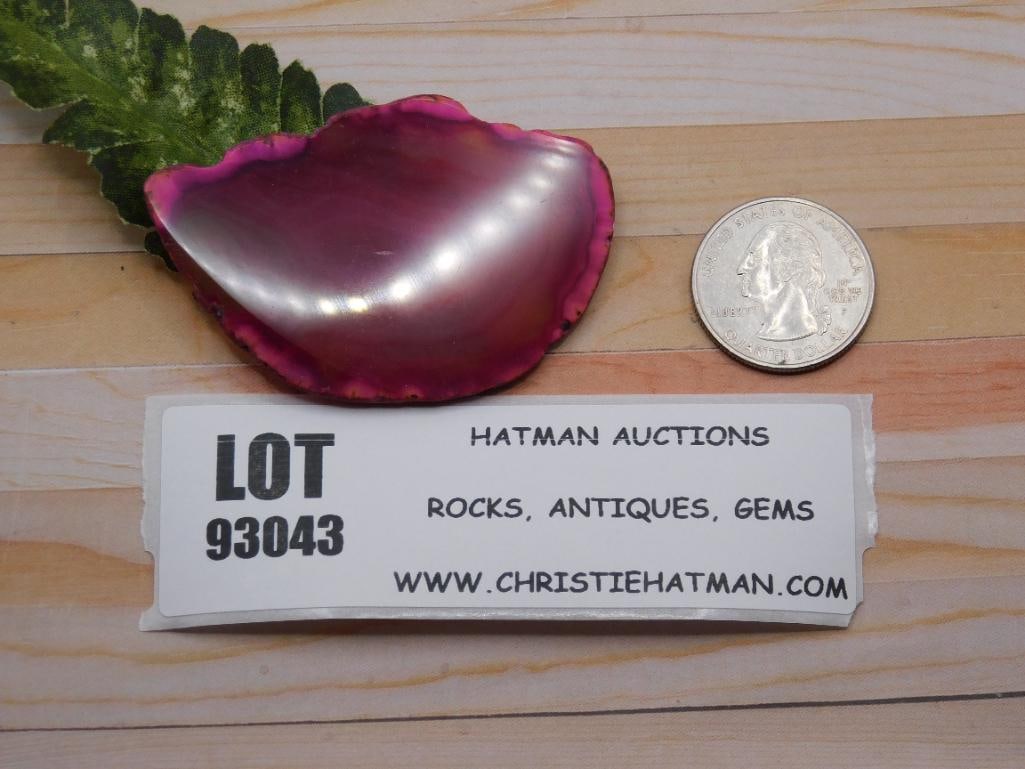 AGATE SLICE ROCK STONE LAPIDARY SPECIMEN (1 of 1)