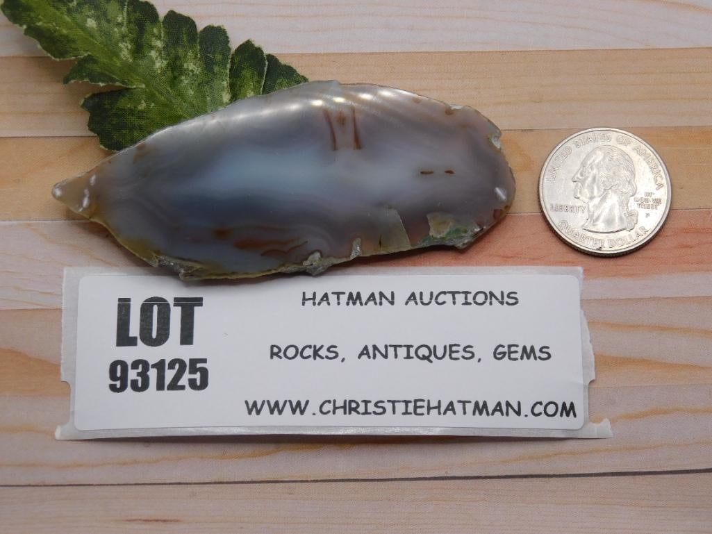 AGATE SLICE ROCK STONE LAPIDARY SPECIMEN (1 of 1)
