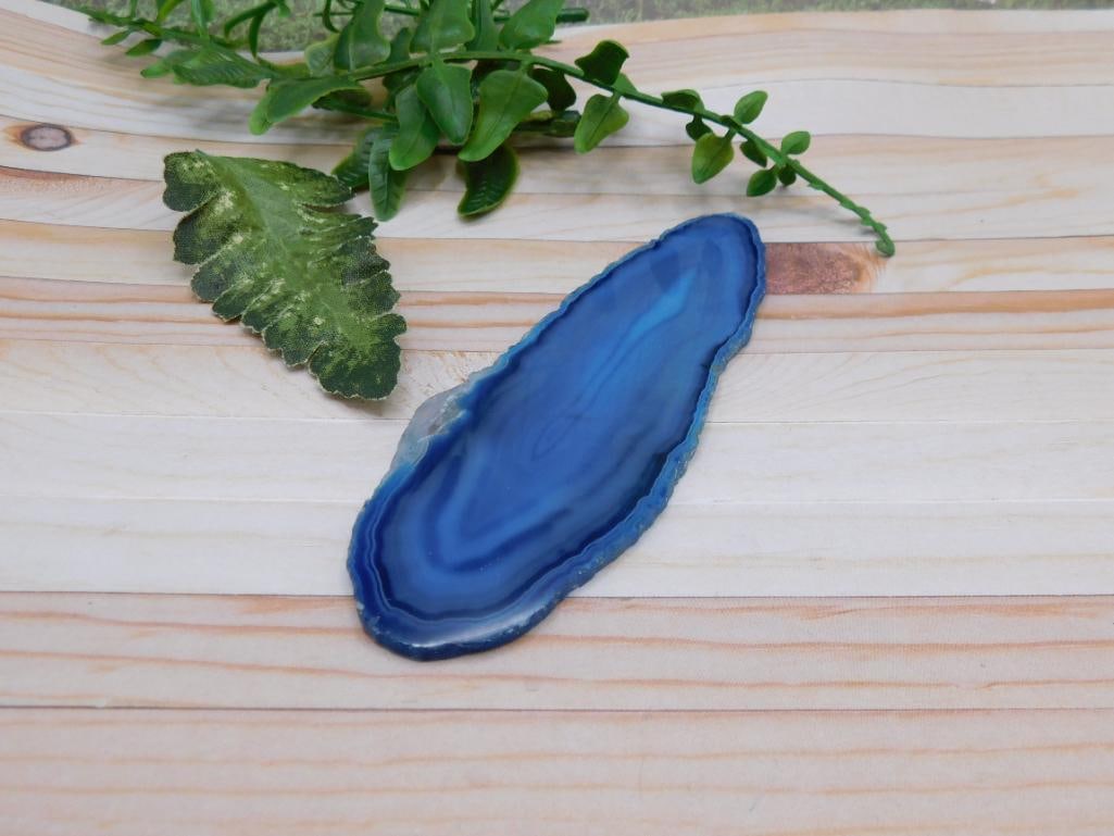 AGATE SLICE ROCK STONE LAPIDARY SPECIMEN: AGATE SLICE ROCK STONE LAPIDARY SPECIMEN