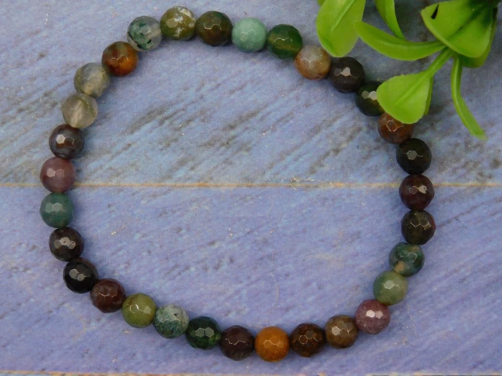 Multi-Color Beaded Stretch Bracelet ROCK STONE LAPIDARY SPECIMEN (1 of 2)