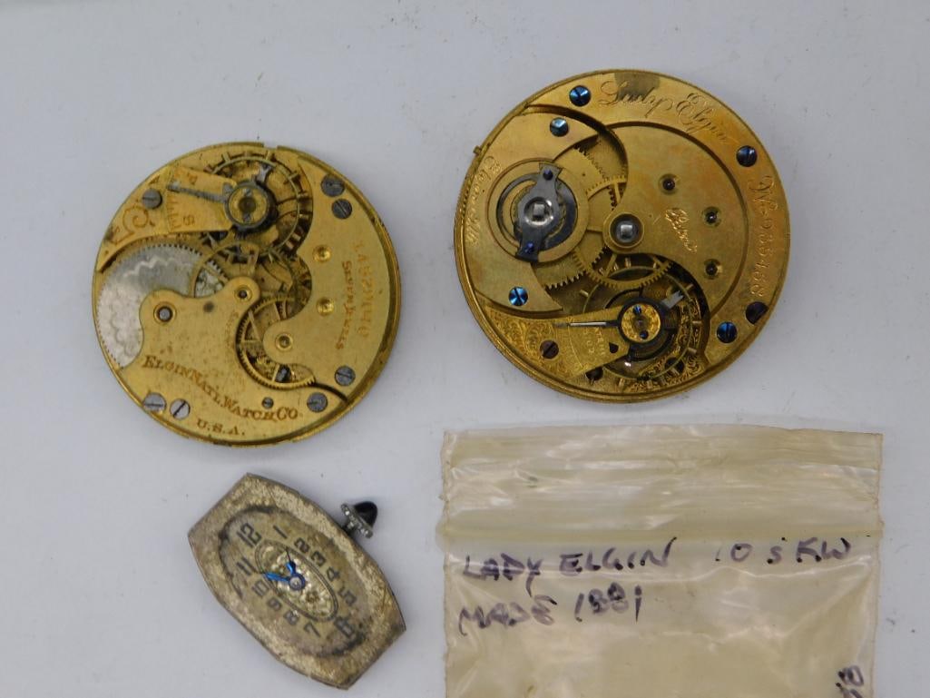 Elgin Pocket Watch Movements and Case Parts WATCHMAKER WATCHMAKING TOOLS (1 of 4)