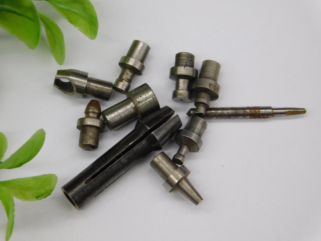 VINTAGE WATCHMAKER WATCHMAKING STUMP TOOLS 3090: Includes a mix of metal stump tools of varying shapes and sizes. Suitable for industrial applications or watchmaking projects requiring precision components. Made from durable metal materials for long