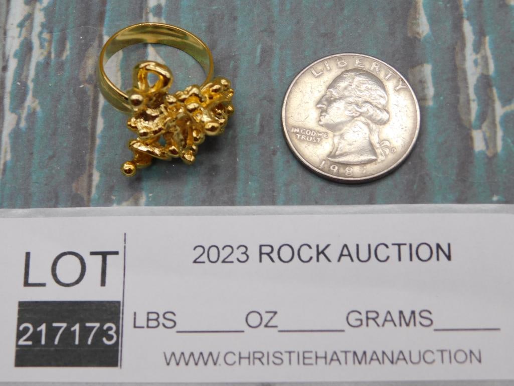 GOLD TONE RING - 2